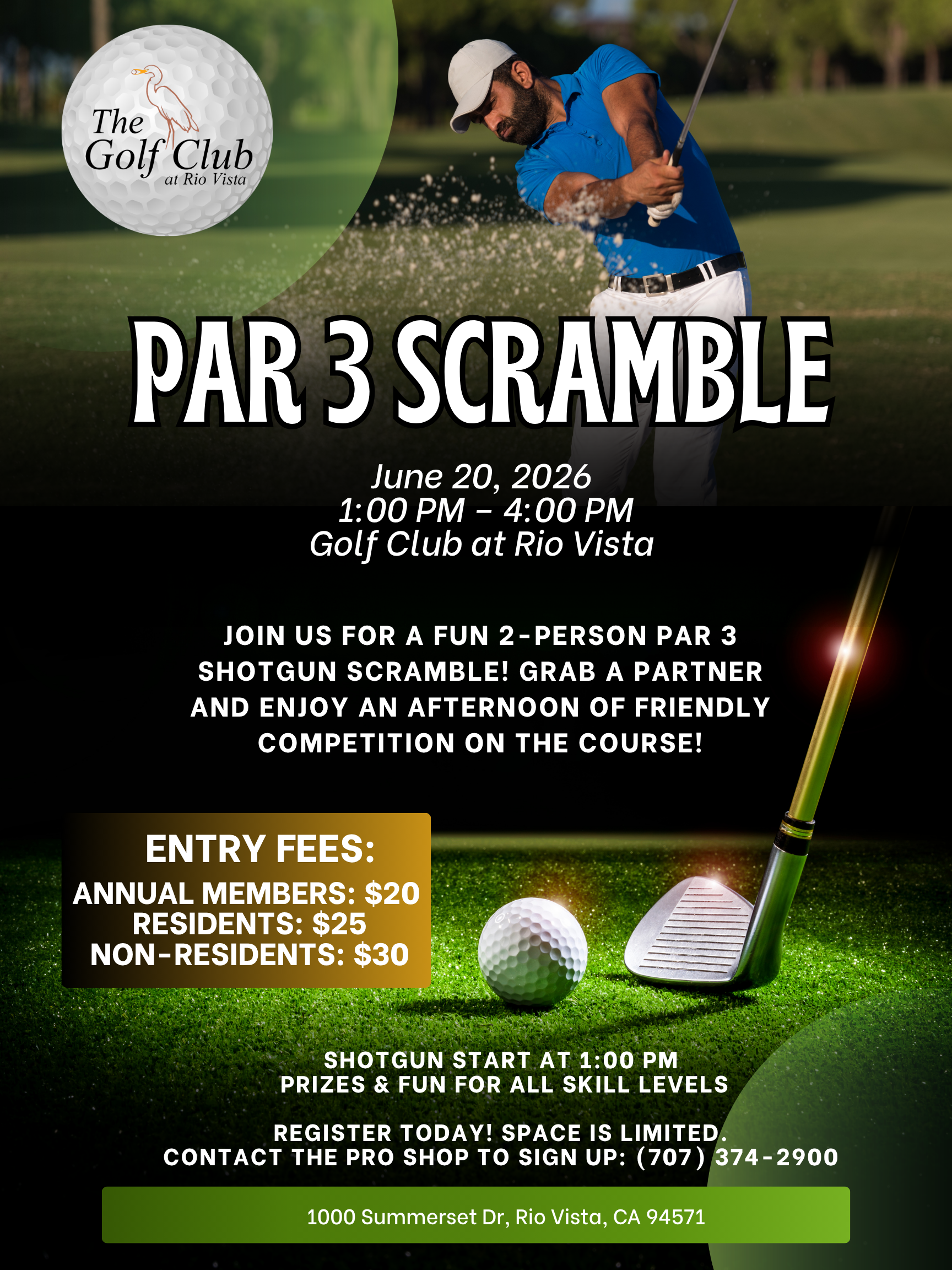 Par 3 Scramble Rio Vista Flyer